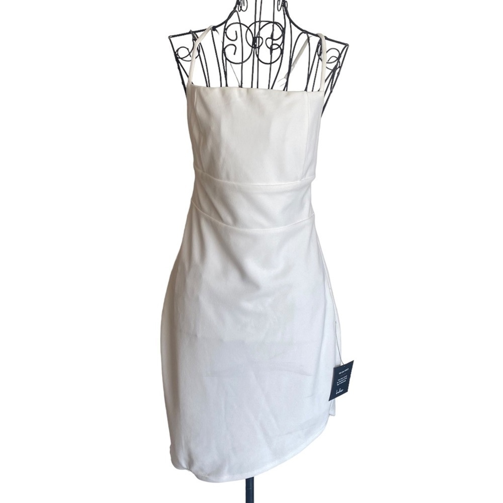 Nwt Lulus Medium White Asymmetrical Dress